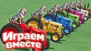МУЛЬТИКИ ПРО РАЗНОЦВЕТНЫЕ МАШИНКИ И ТРАКТОРЫ ДЛЯ ДЕТЕЙ 🚜 ГОНКИ ТРАКТОРОВ ДЛЯ ДЕТЕЙ часть 9 🚜🏁