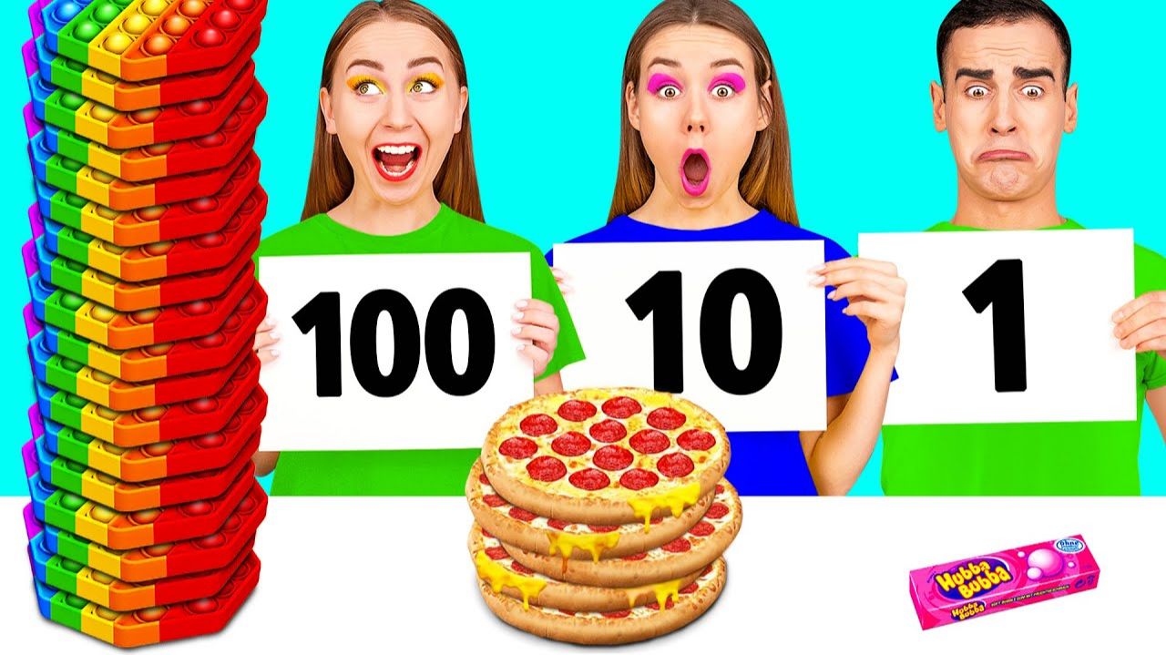 100 слоев еды Челлендж #2 c BooBoom Challenge смотреть онлайн