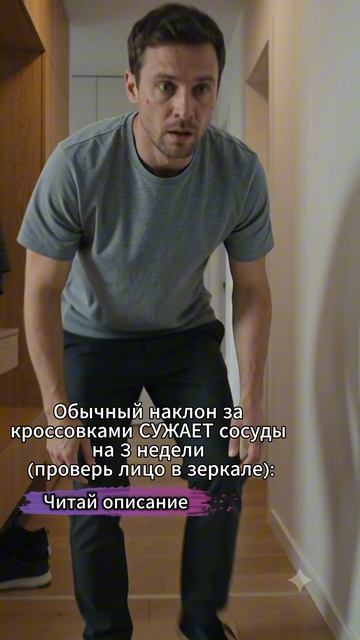 Обычный наклон за кроссовками сужает сосуды