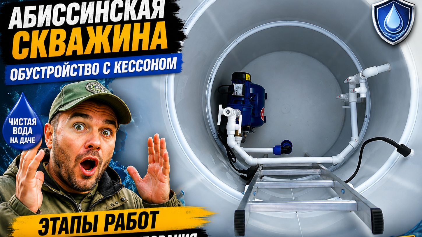 Абиссинская скважина обустройство с кессоном. Этапы работ по монтажу оборудования абиссинки.