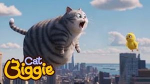 #CAT BIGGIE - ПТЕНЧИК В ВОЗДУХЕ: ОТВАЖНЫЙ ПРЫЖОК БИГГИ РАДИ ЭЛЛИ🎈