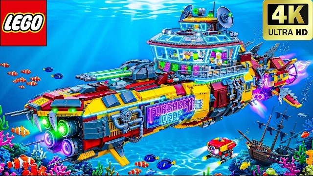 Я построил ГИГАНТСКУЮ подводную лодку LEGO Technic для исследования морских глубин! смотреть онлайн