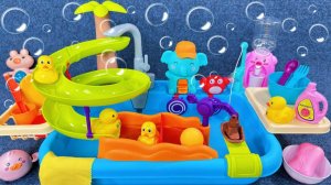 Милая кукла играет в воде! Кухонный набор для готовки! Распаковка и Обзор ярких игрушек! Мультики!