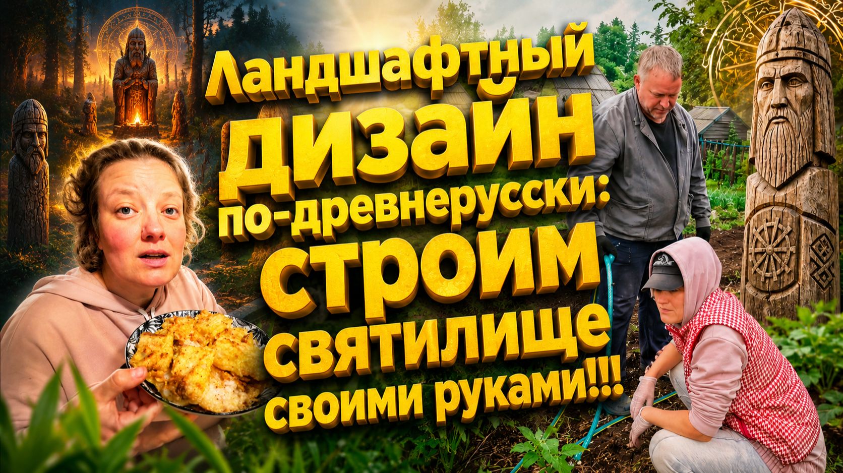 СТРОИМ СВЯТИЛИЩЕ СВОИМИ РУКАМИ  Деревенский быт  Семья в селе