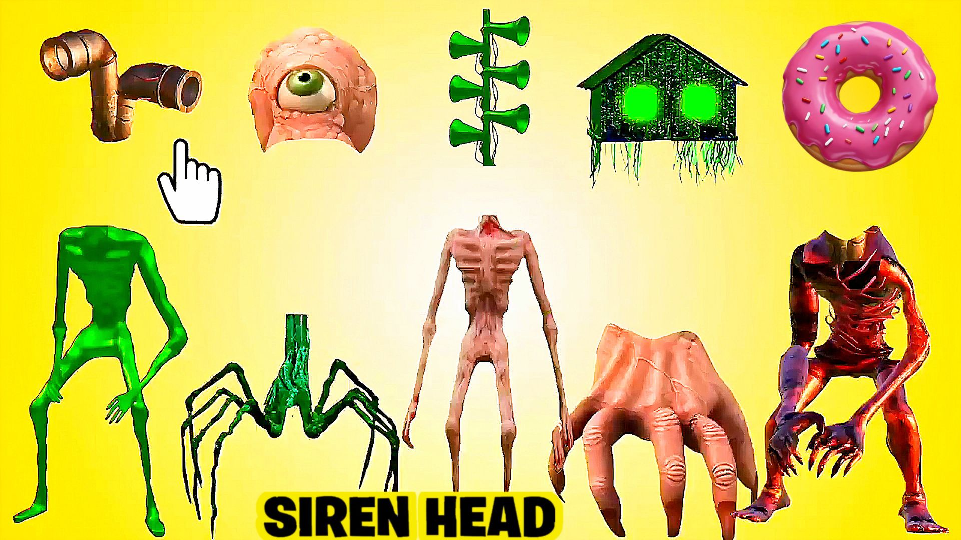 📢 СИРЕНОГОЛОВЫЙ 📢 - СОБЕРИ СИРЕНОГОЛОВОГО ПРАВИЛЬНО. SIREN HEAD - ВИДЫ. смотреть онлайн