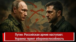 Путин: Российская армия наступает. Украина теряет обороноспособность