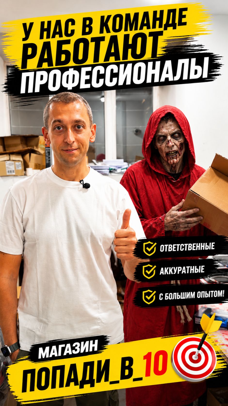У нас в команде работают профессионалы. Ответственные, аккуратные, опытные! Магазин Попади_в_10!