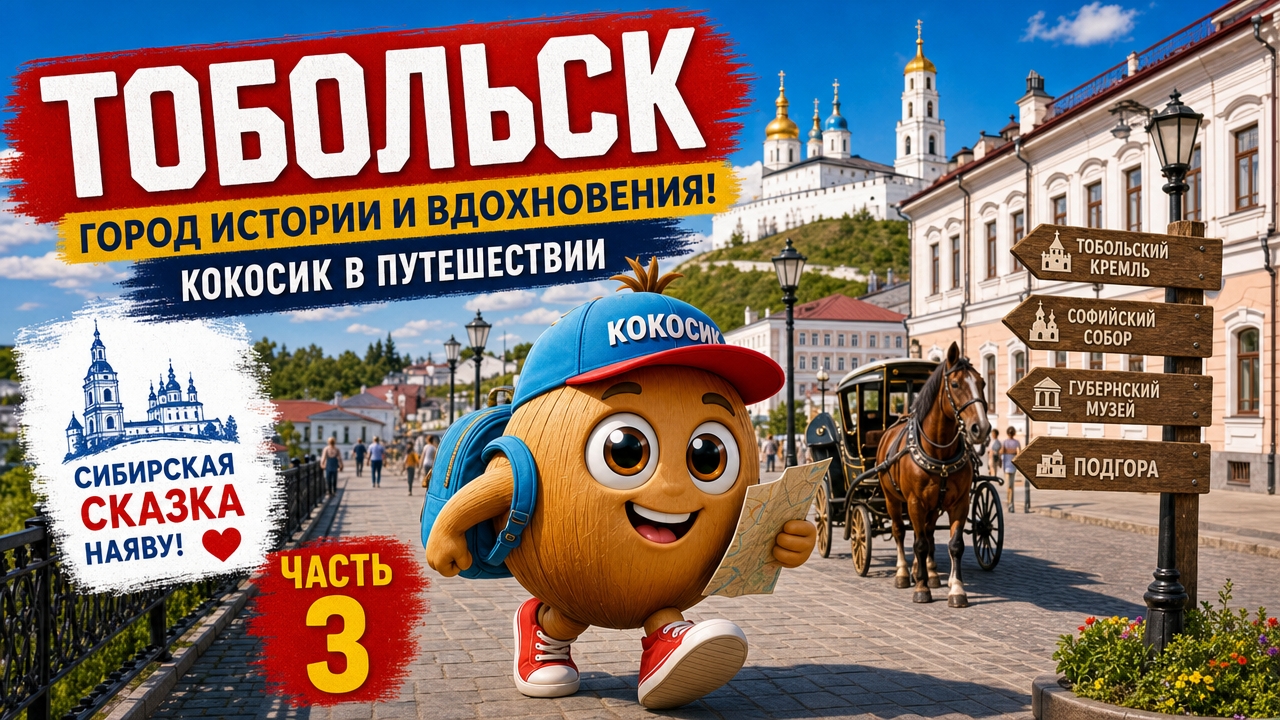 Кокосик гуляет по городу Тобольск. ч.3
