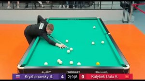 (1)Крыжановский С. - Калыбек уулу А. Бильярд.9 партия