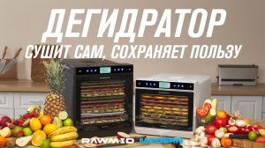 Здоровая еда легко! | RAWMID Modern: Дегидратор для приготовления снеков, сухофруктов и специй