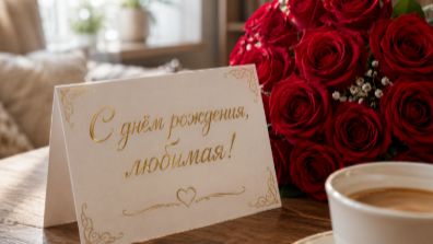 С днем рождения любимая – короткая музыкальная открытка с нежными словами смотреть онлайн