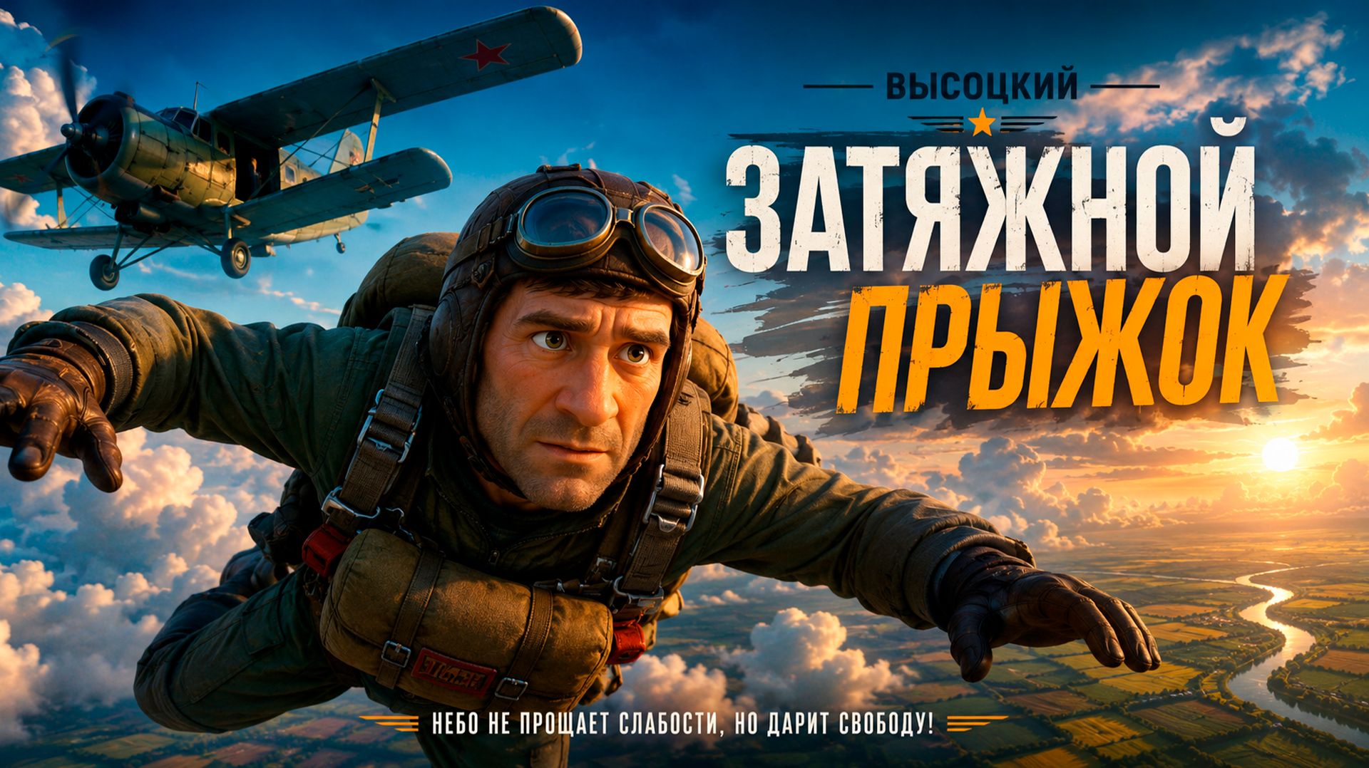 В.С.Высоцкий "Затяжной Прыжок". 18 СЕКУНД СВОБОДНОГО ПАДЕНИЯ. 3D Анимация