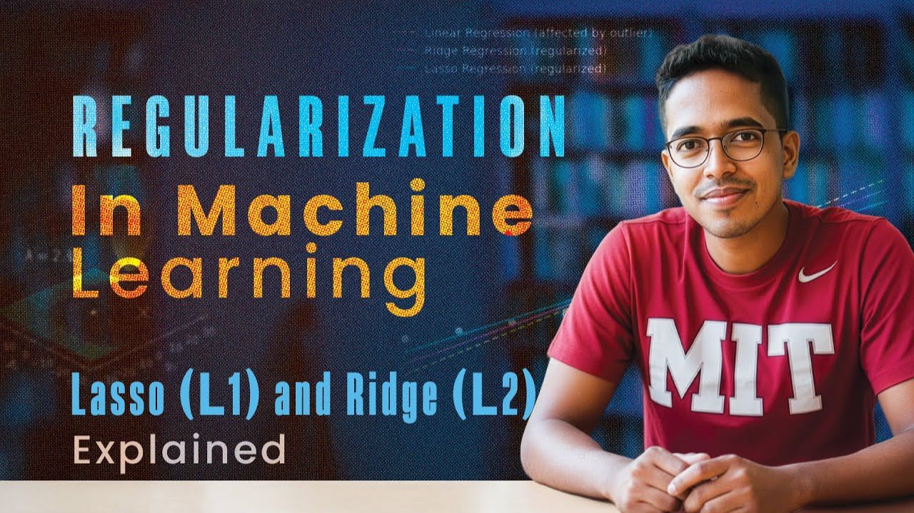 27) Regularization in ML explained simply Lasso (L1) and Ridge (L2) Foundations for ML [Lecture 27] смотреть онлайн