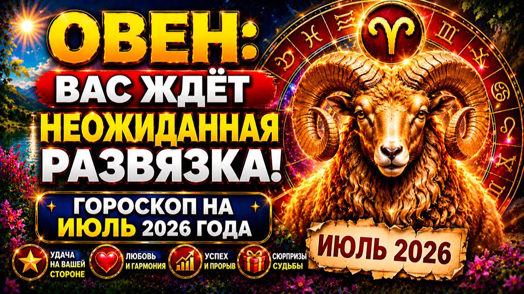 ♈ ОВЕН: вас ждёт неожиданная развязка! 😱 Гороскоп на июль 2026 года 🔮 смотреть онлайн