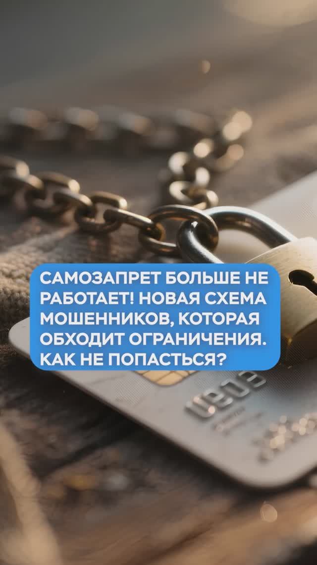 НОВАЯ СХЕМА МОШЕННИЧЕСТВА! Как обходят самозапрет