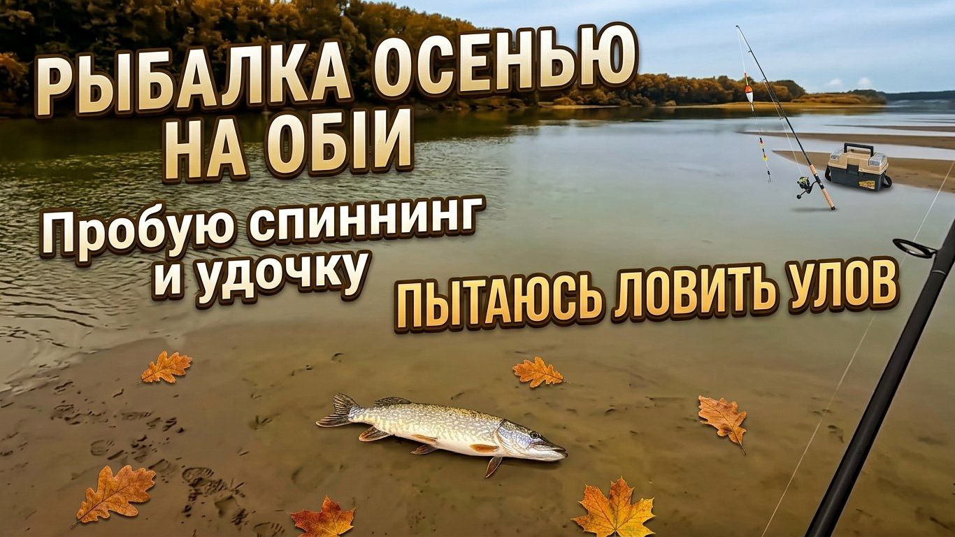Рыбалка осенью на Оби. Пробую спиннинг и удочку. Пытаюсь ловить улов