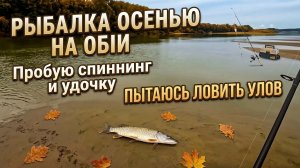 Рыбалка осенью на Оби. Пробую спиннинг и удочку. Пытаюсь ловить улов