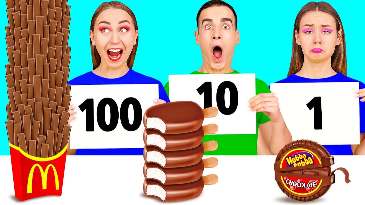 100 слоев еды Челлендж #5 c BooBoom Challenge смотреть онлайн