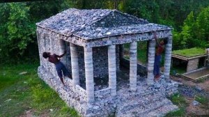 Построить каменную крышу римского храма