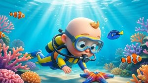 Подводный мир для малышей ｜ Весёлая песенка про море и рыбок ｜ Развивающий 3D мультик