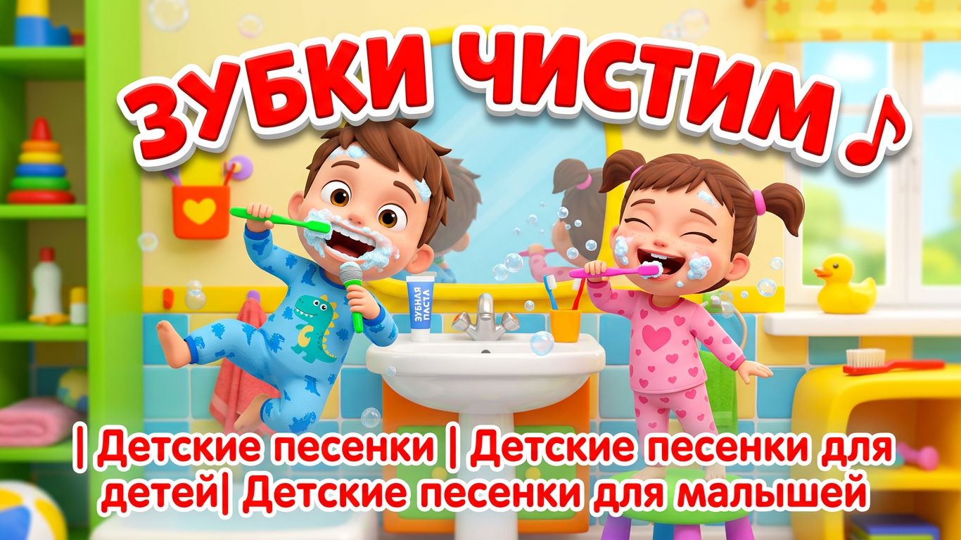 Зубки Чистим 🎶 | Детские песенки | Детские песенки для детей| Детские песенки для малышей