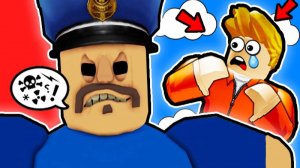 я попал в тюрьму и сбежал от охранника Барри в roblox! 🔦👀