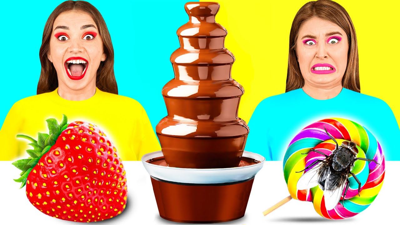 Шоколадный Фонтан Челлендж # Смешные Челленджи с Едой c Fun Challenge смотреть онлайн