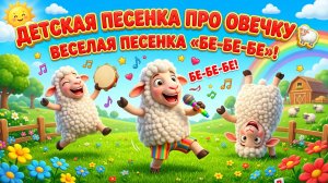 Детская песенка про Овечку 🐑 | Веселая песенка «Бе‑бе‑бе» | Детская Песенка | Песенки для детей