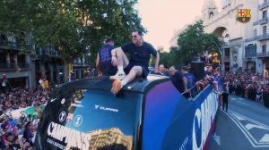 Редкие кадры с чемпионского парада Барселоны | Champions Parade FC Barcelona