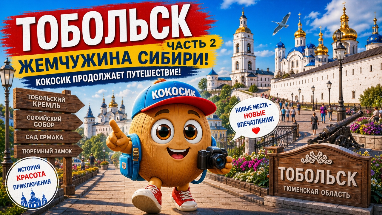 Кокосик гуляет по городу Тобольск. ч.2