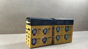 Фара LED квадратная 27W, 9 ламп, 10/30V 6000K толщина: 40 мм (Широкий и узкий луч)