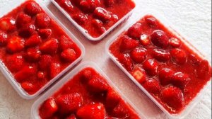 КЛУБНИКА В СОБСТВЕННОМ СОКУ__  КАК Я ЗАГОТАВЛИВАЮ КЛУБНИКУ НА ЗИМУ__