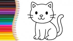 Как нарисовать  КОТЁНКА Учимся рисовать маленького милого котика