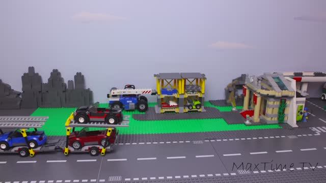LEGO Поезда и Машинки Мультик про железнодорожный переезд 🚂🚗