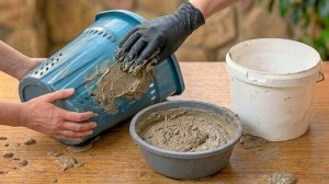I Took Cement and Plastic Waste — Genius results! DIY Garden Idea