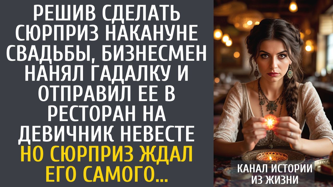 Истории из жизни Решив сделать сюрприз накануне свадьбы, бизнесмен нанял гадалку и отправил ее… смотреть онлайн