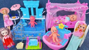 Игровой набор «Кукольный бассейн». Распаковка и Обзор ярких игрушек! Мультики для детей смотреть!