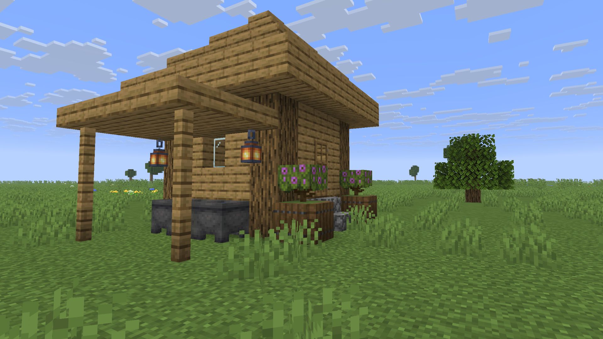 Как построить изменённый деревенский дом в Minecraft.