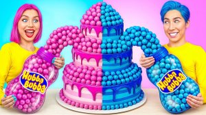 Розовое vs Синее Украшение Торта Челлендж # Смешные Моменты с Candy DO