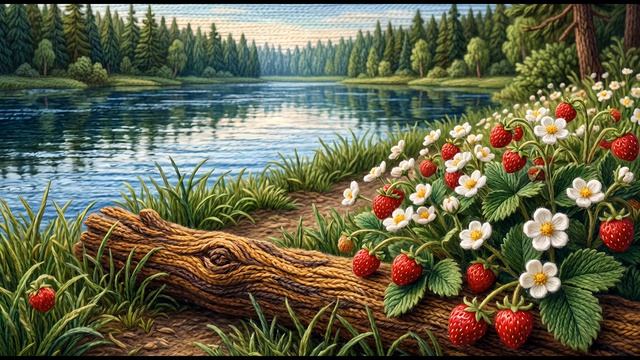 Лесная земляника — музыка для расслабления, отдыха и медитации, свежесть природы, 1 час 30 мин смотреть онлайн