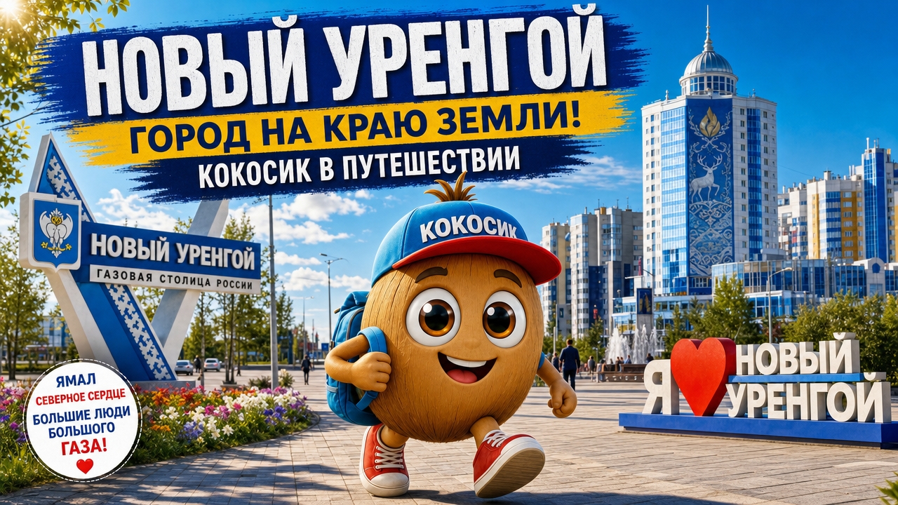 Кокосик гуляет по городу Новый Уренгой