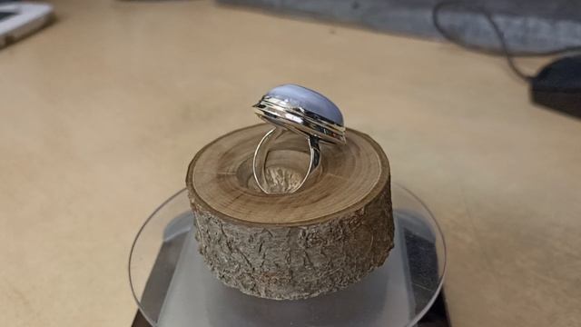 Серебряное кольцо с ГОЛУБЫМ АГАТОМ. левин павел серебро.