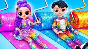 Строим Глиттерный Дом для Кейпоп семьи Хантрикс! Поделки для кукол L.O.L.