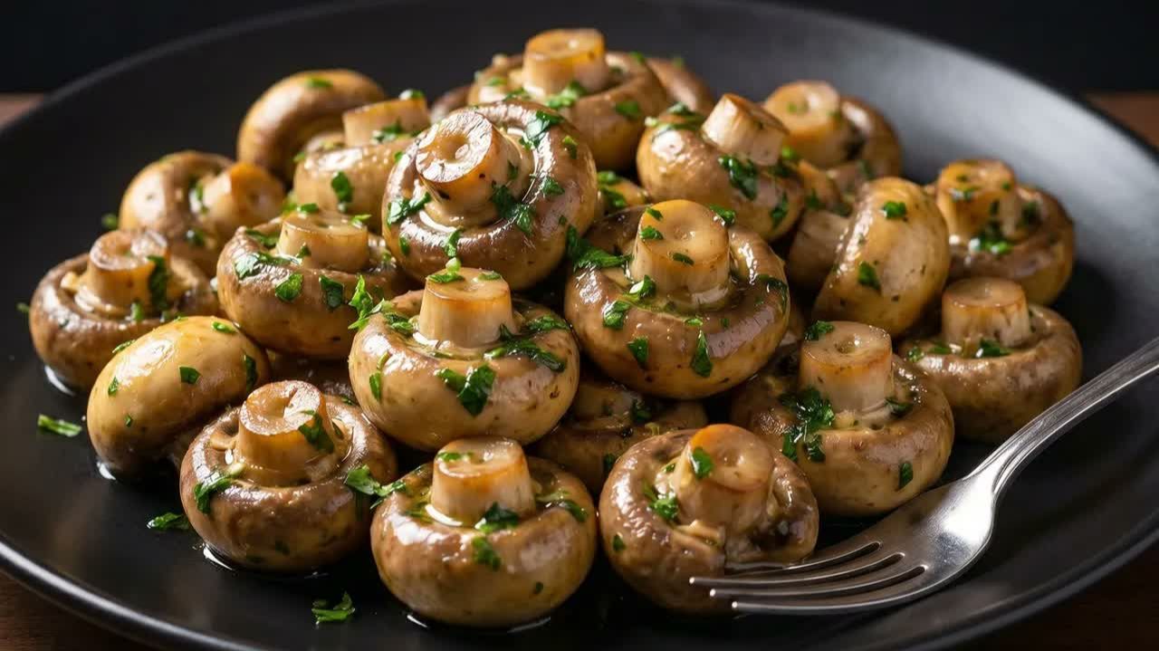 Рецепт Бомба! Потрясающие Грибы с Чесноком!Вкуснее Мяса! Как правильно жарить шампиньоны. смотреть онлайн