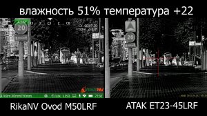 Сравнение тепловизионных прицелов: ATAK ET23 45LRF и Ovod M50LRF