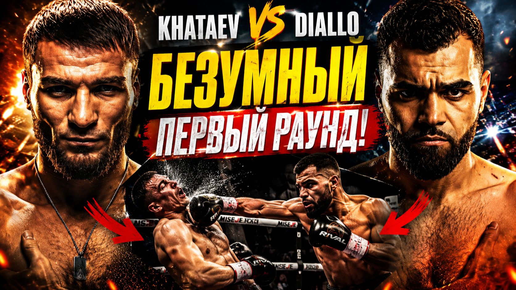 ХАТАЕВА ЕДВА НЕ НОКАУТИРОВАЛИ! 🤯 Шок в первом раунде! Полный обзор боя Хатаев - Диалло