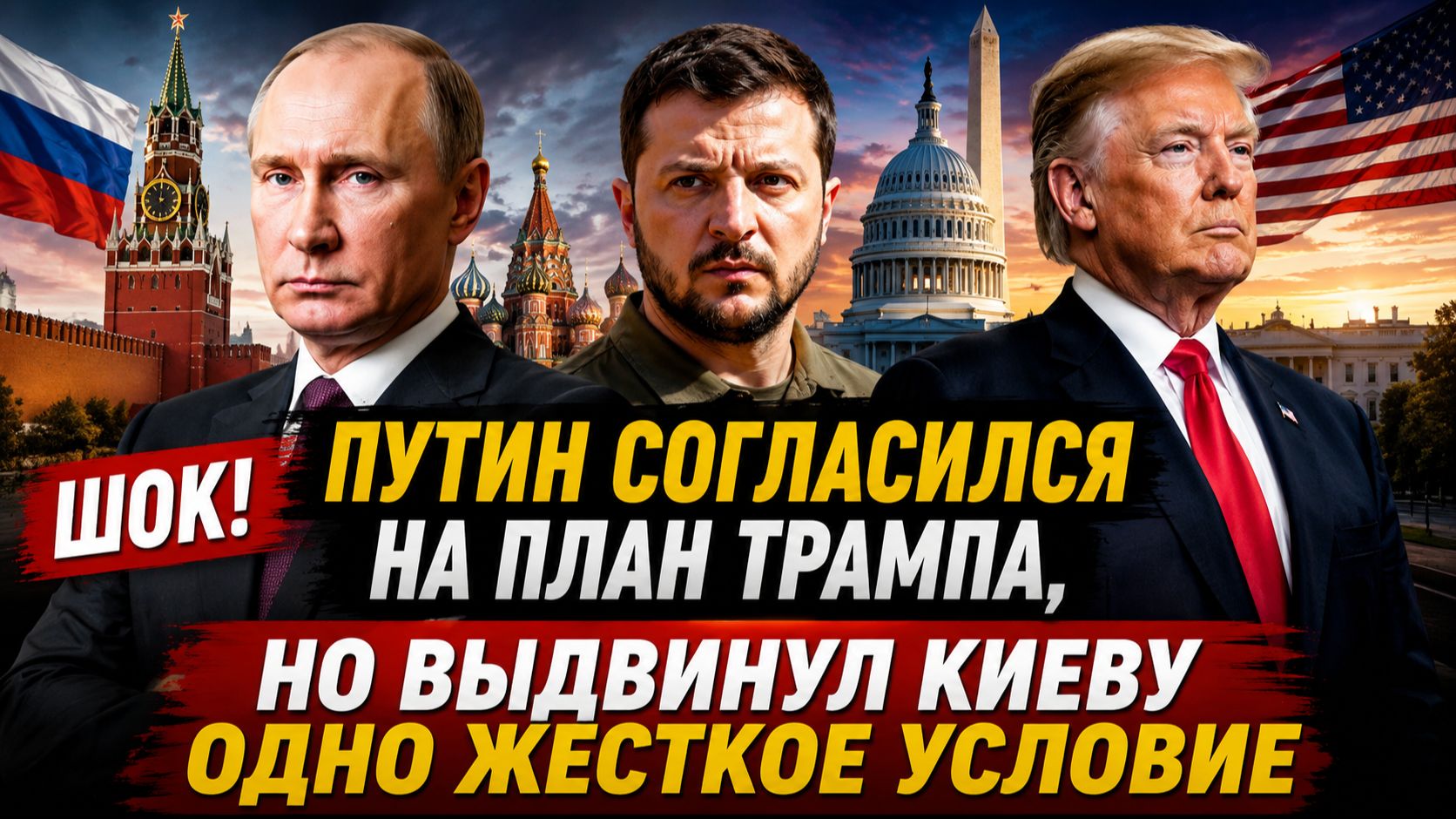⚡️Шок! Путин согласился на план Трампа, но выдвинул Киеву ОДНО жесткое условие смотреть онлайн