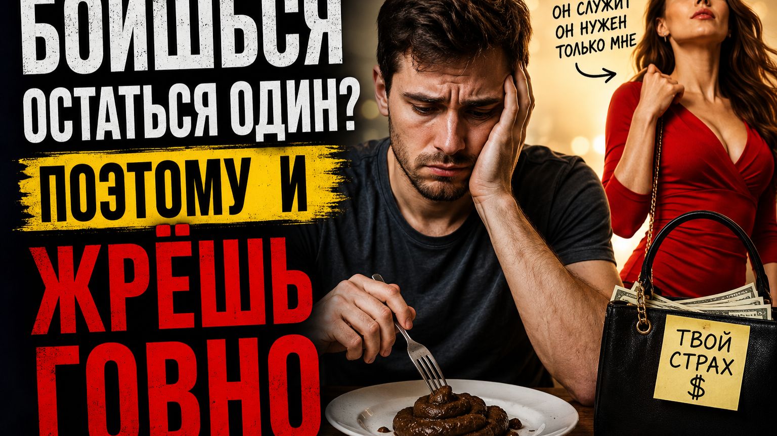 БОИШЬСЯ ОСТАТЬСЯ ОДИН ПОЭТОМУ И ЖРЁШЬ ГОВНО смотреть онлайн