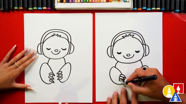 How To Draw Ziggy The Sloth That Loves Music смотреть онлайн