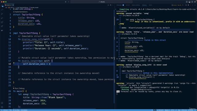 136. self Parameter as Mutable Struct Instance смотреть онлайн